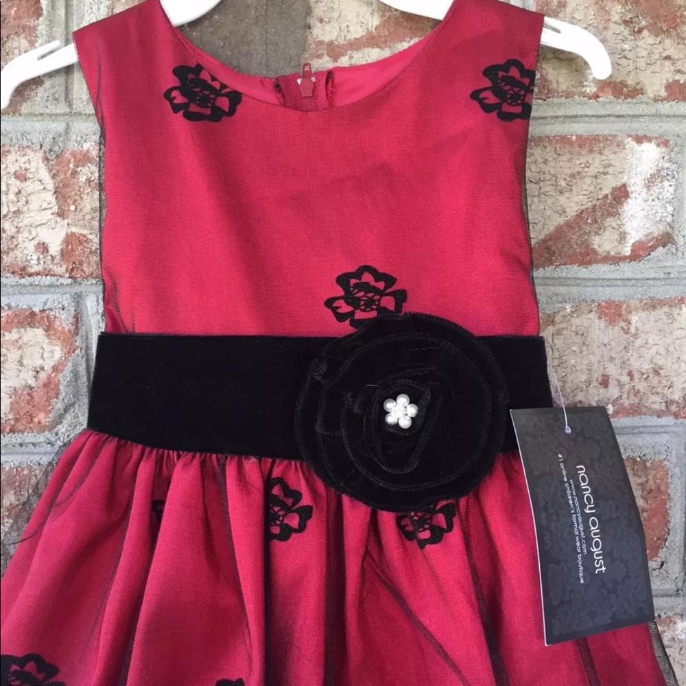Crayon Kids Red & Black Girls Party Dress Sz 4T. - Picture 2 of 5